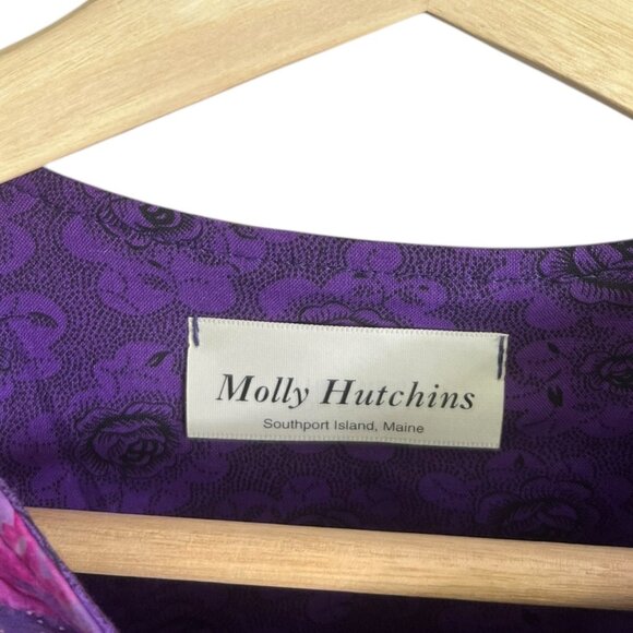 Molly Hutchins Maine Handmade Quilted Patchwork Jacket Purple M L Boho Artsy - Picture 6 of 10